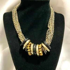 Robert Rose Mixed Metal Necklace with Gold and Silver Accents
